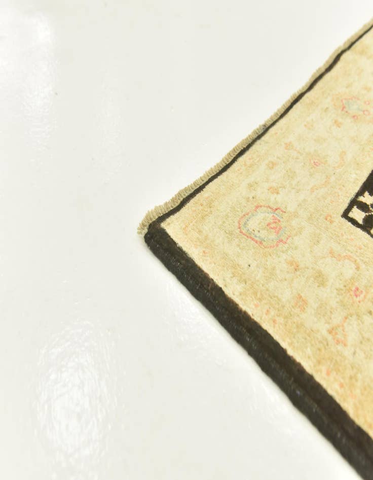 Detail image of  4' 2 x 5' 5  Hand Knotted Peshawar Ziegler Rug