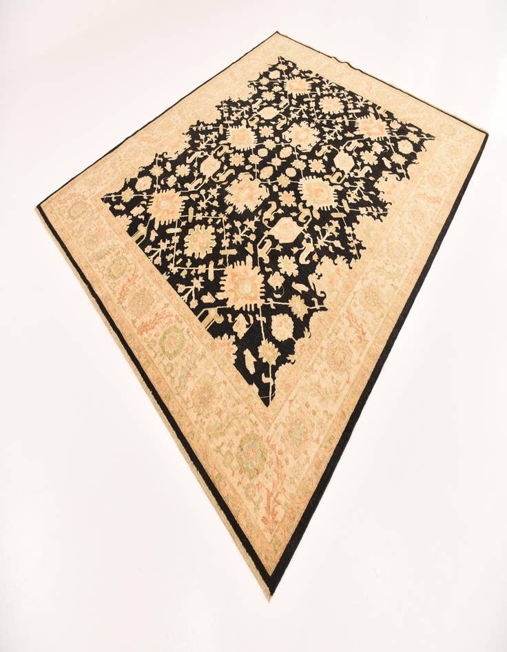 Detail image of  8' 3 x 9' 9  Hand Knotted Peshawar Ziegler Rug