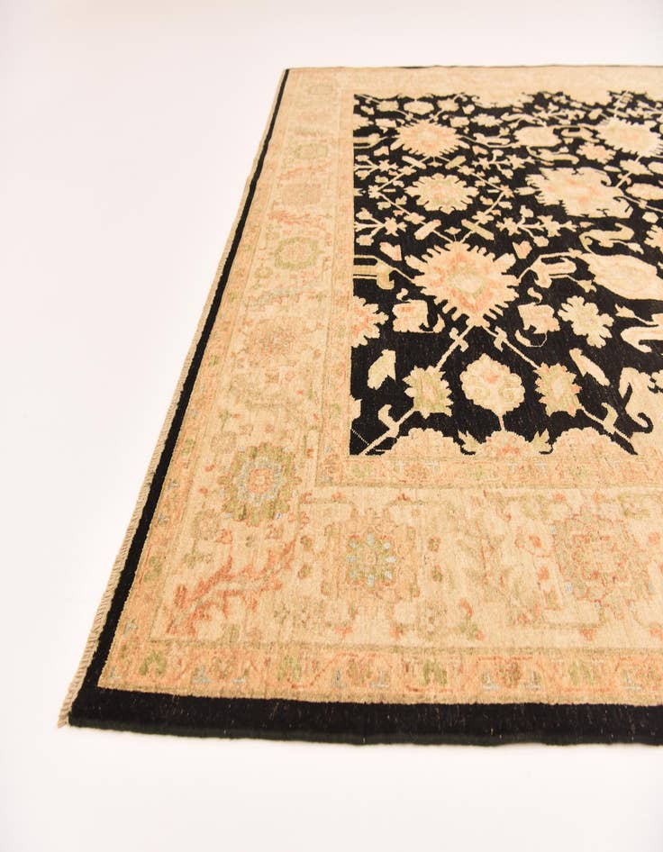 Detail image of  8' 3 x 9' 9  Hand Knotted Peshawar Ziegler Rug