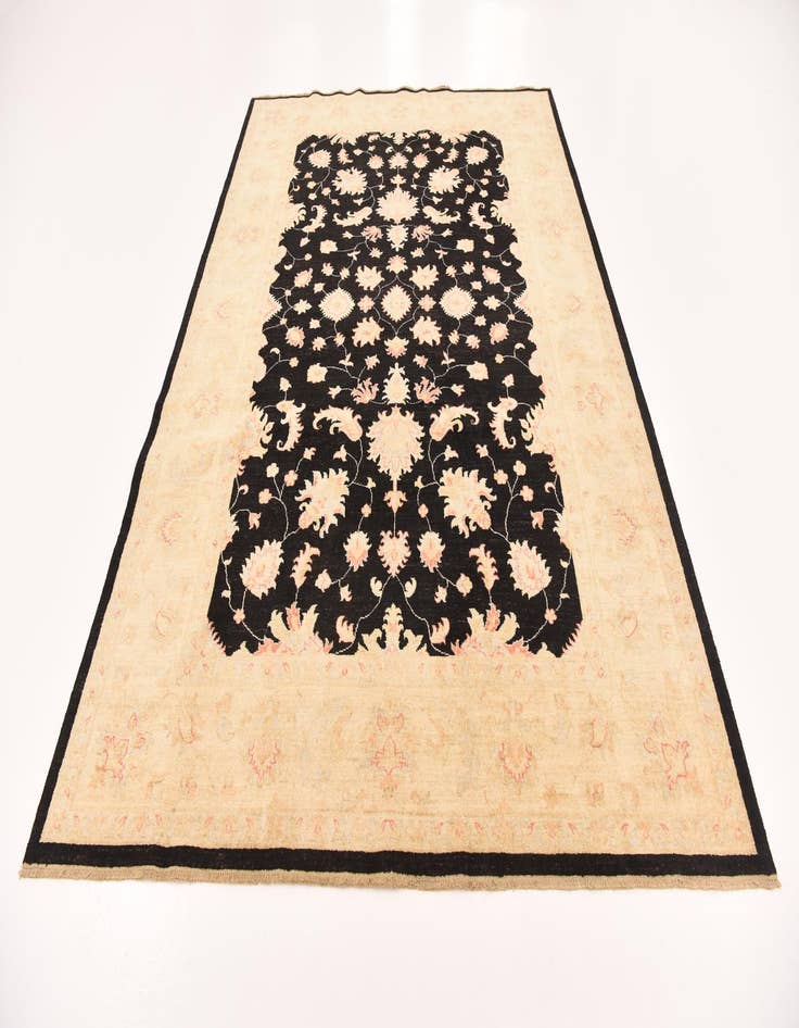 Detail image of  6' 9 x 9' 9  Hand Knotted Peshawar Ziegler Rug