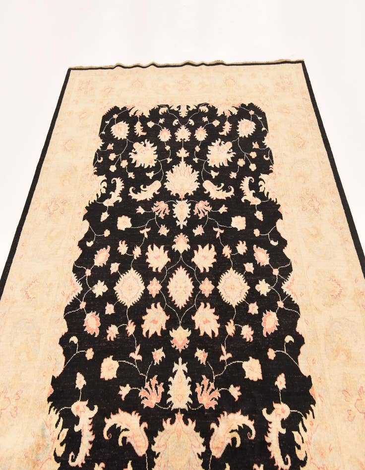 Detail image of  6' 9 x 9' 9  Hand Knotted Peshawar Ziegler Rug