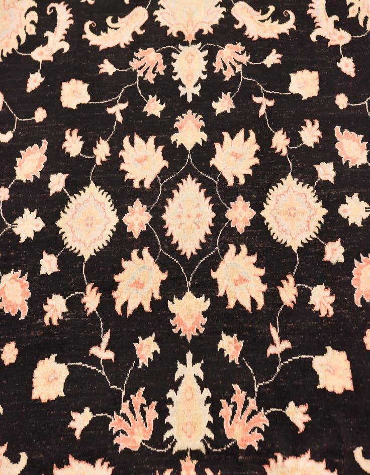 Detail image of  6' 9 x 9' 9  Hand Knotted Peshawar Ziegler Rug