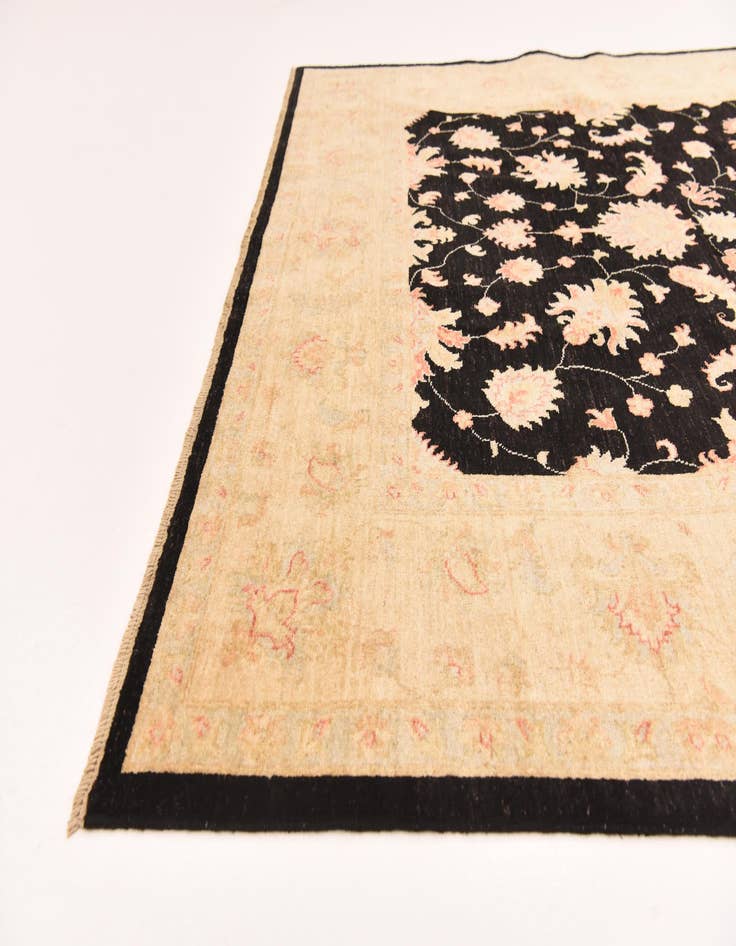 Detail image of  6' 9 x 9' 9  Hand Knotted Peshawar Ziegler Rug