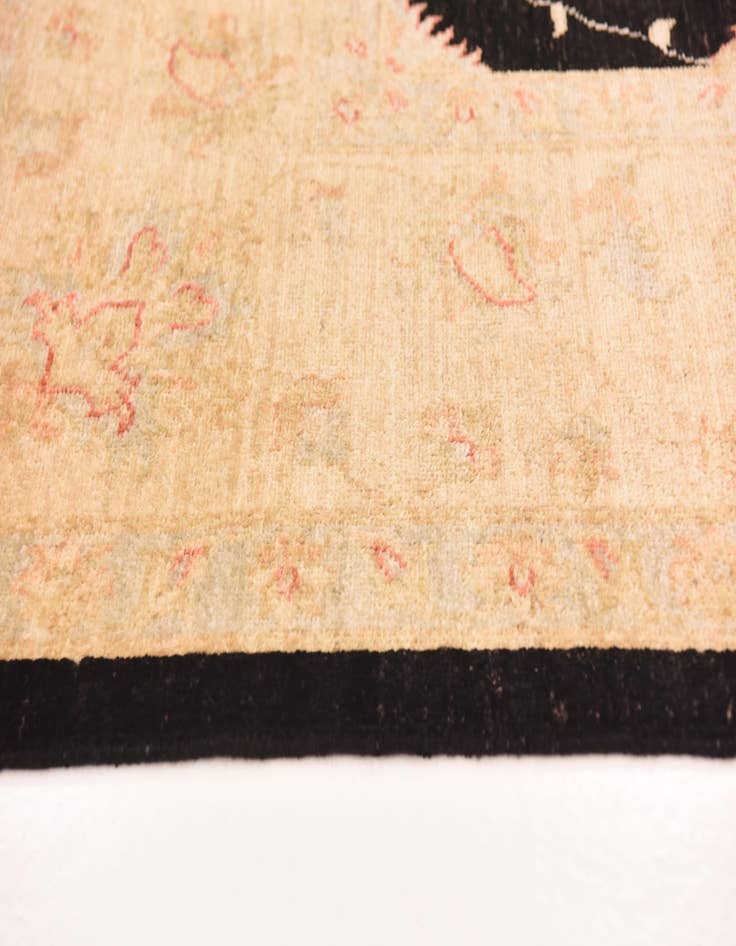 Detail image of  6' 9 x 9' 9  Hand Knotted Peshawar Ziegler Rug