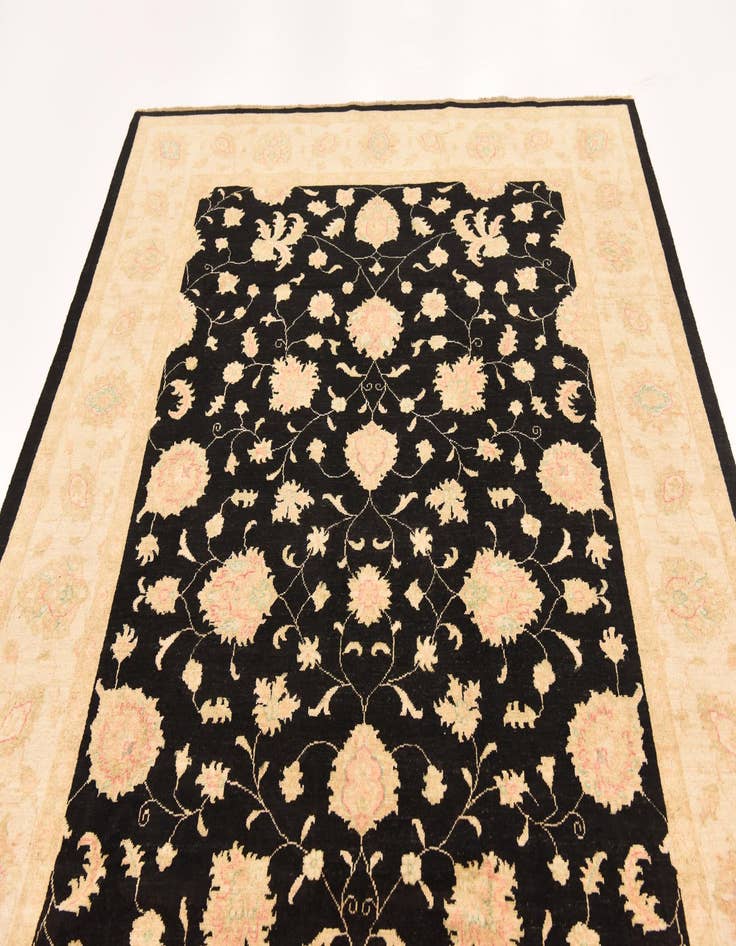 Detail image of  6' 9 x 10'  Hand Knotted Peshawar Ziegler Rug