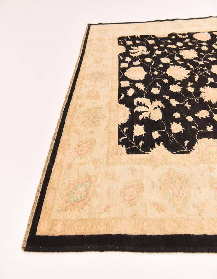 Detail image of  6' 9 x 10'  Hand Knotted Peshawar Ziegler Rug