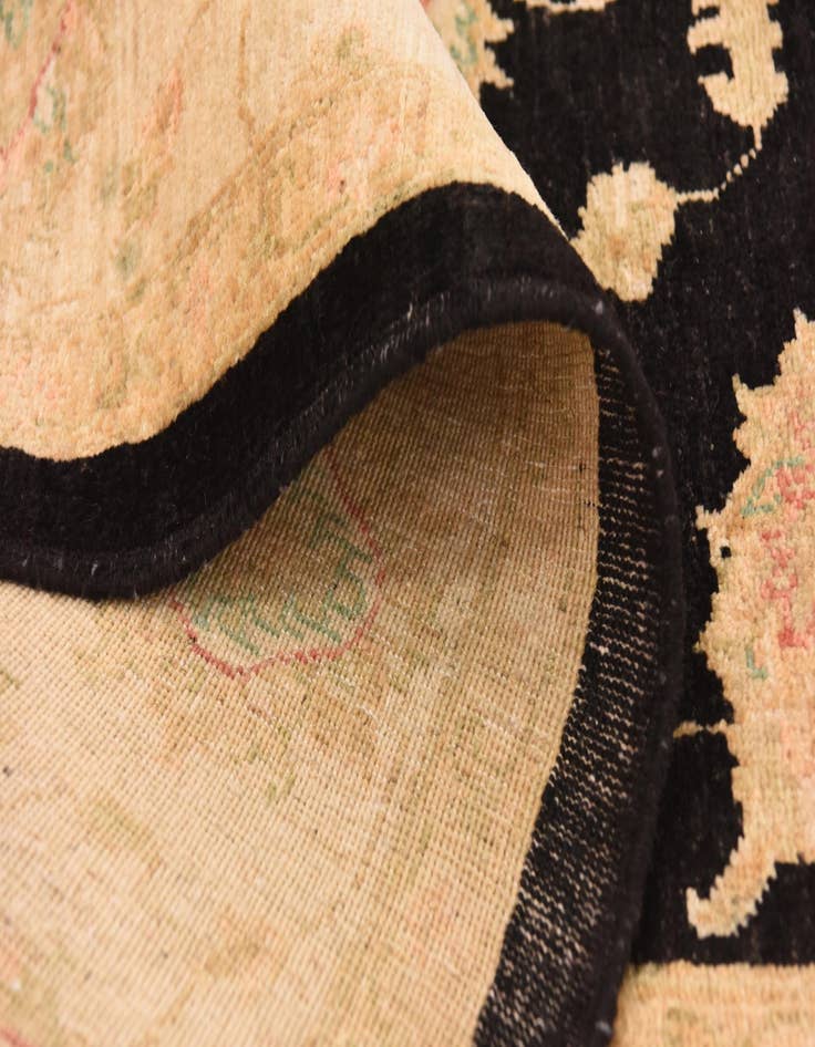 Detail image of  6' 9 x 10'  Hand Knotted Peshawar Ziegler Rug