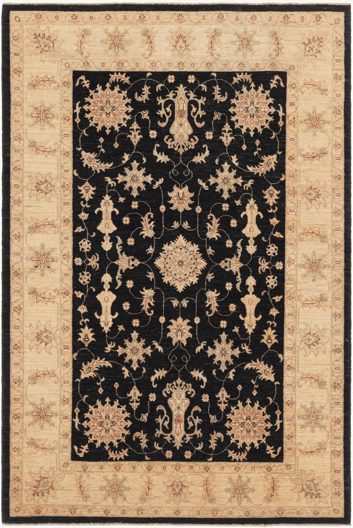  5' 8 x 8' 7  Hand Knotted Peshawar Ziegler Rug