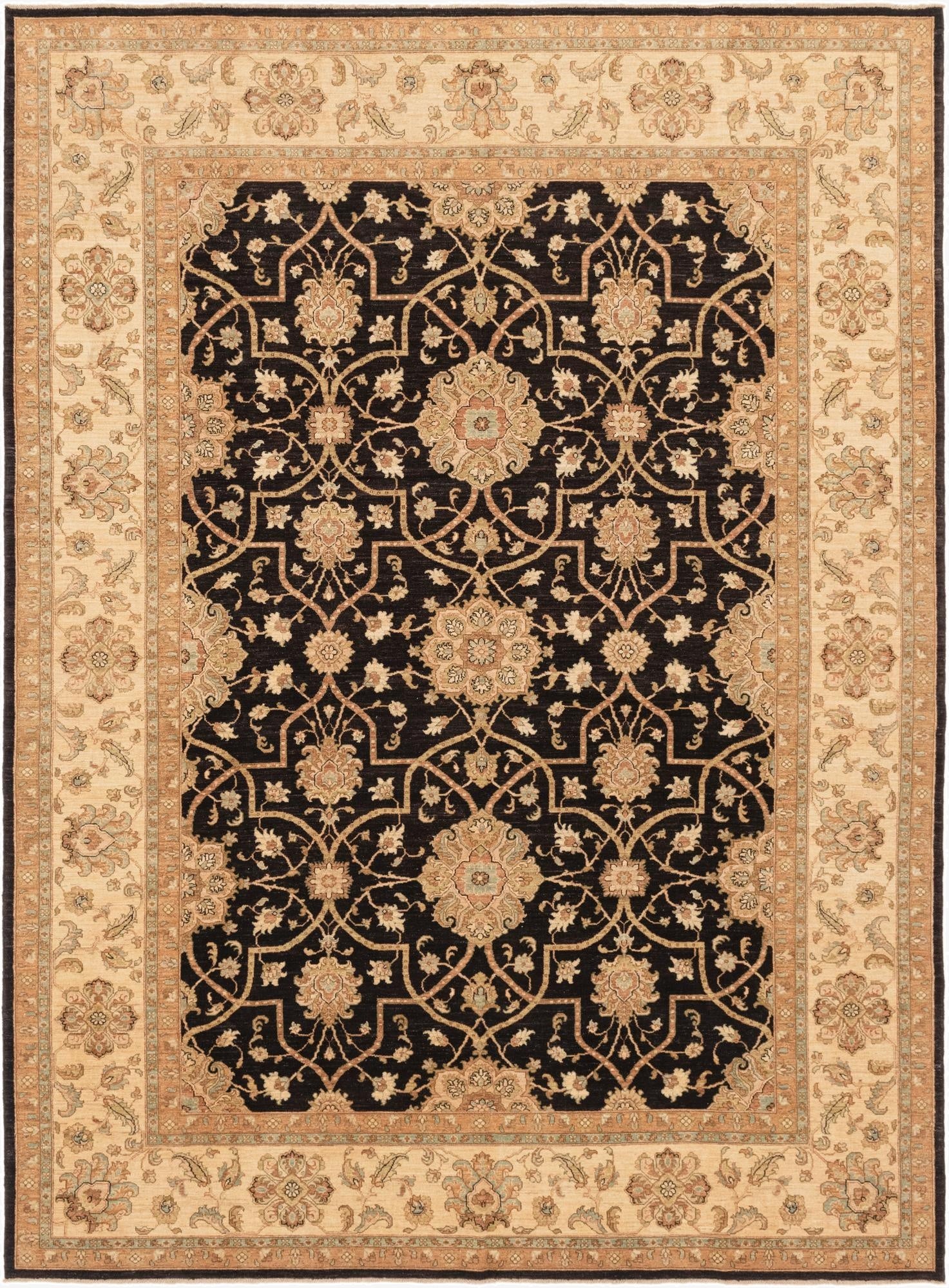  10' 3 x 13' 8  Hand Knotted Peshawar Ziegler Rug