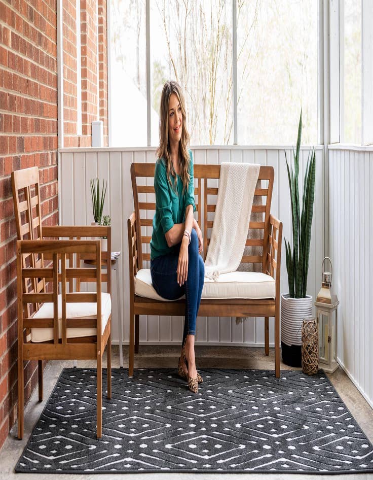 Detail image of  8' x 10'  Washable Sabrina Soto Ella Indoor / Outdoor Rug