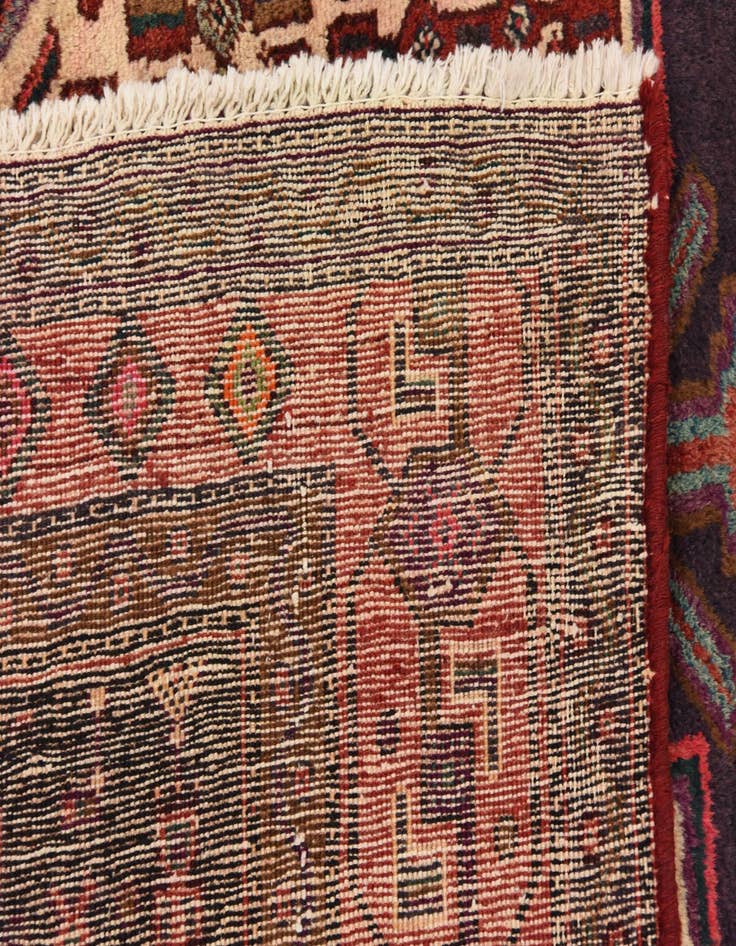 Detail image of  5' 2 x 9' 6  Hand Knotted Sanandaj Persian Wool Rug