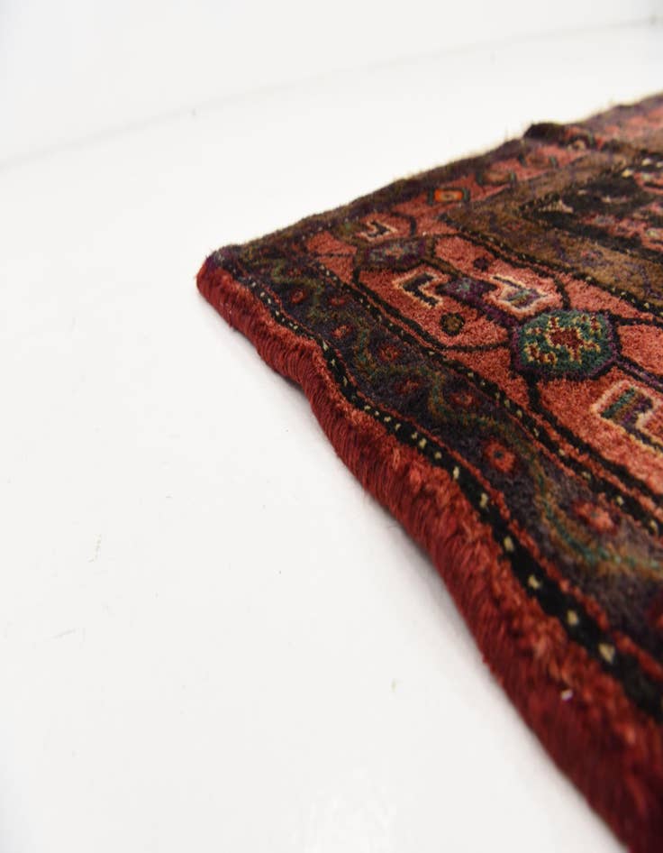 Detail image of  5' 2 x 9' 6  Hand Knotted Sanandaj Persian Wool Rug