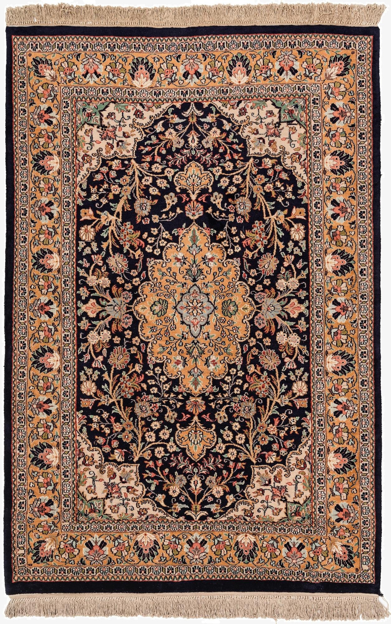  4' 4 x 6' 5  Hand Knotted Sarough Oriental Wool Rug
