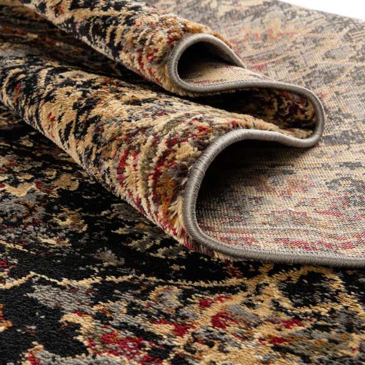 Black 2' x 3' Saturn Rug | Rugs.com