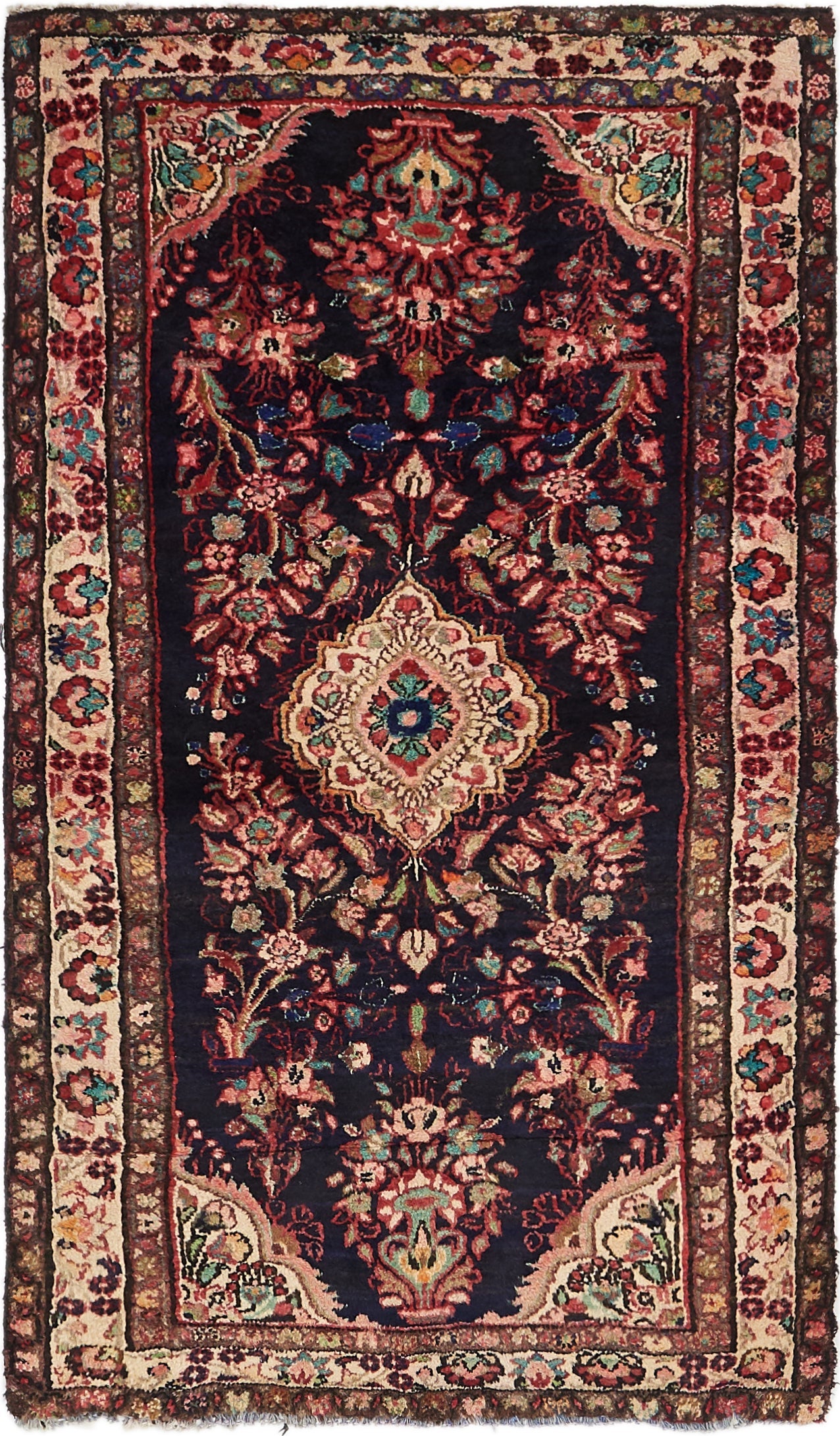  3' 5 x 6'  Hand Knotted Shahrbaft Persian Wool Rug