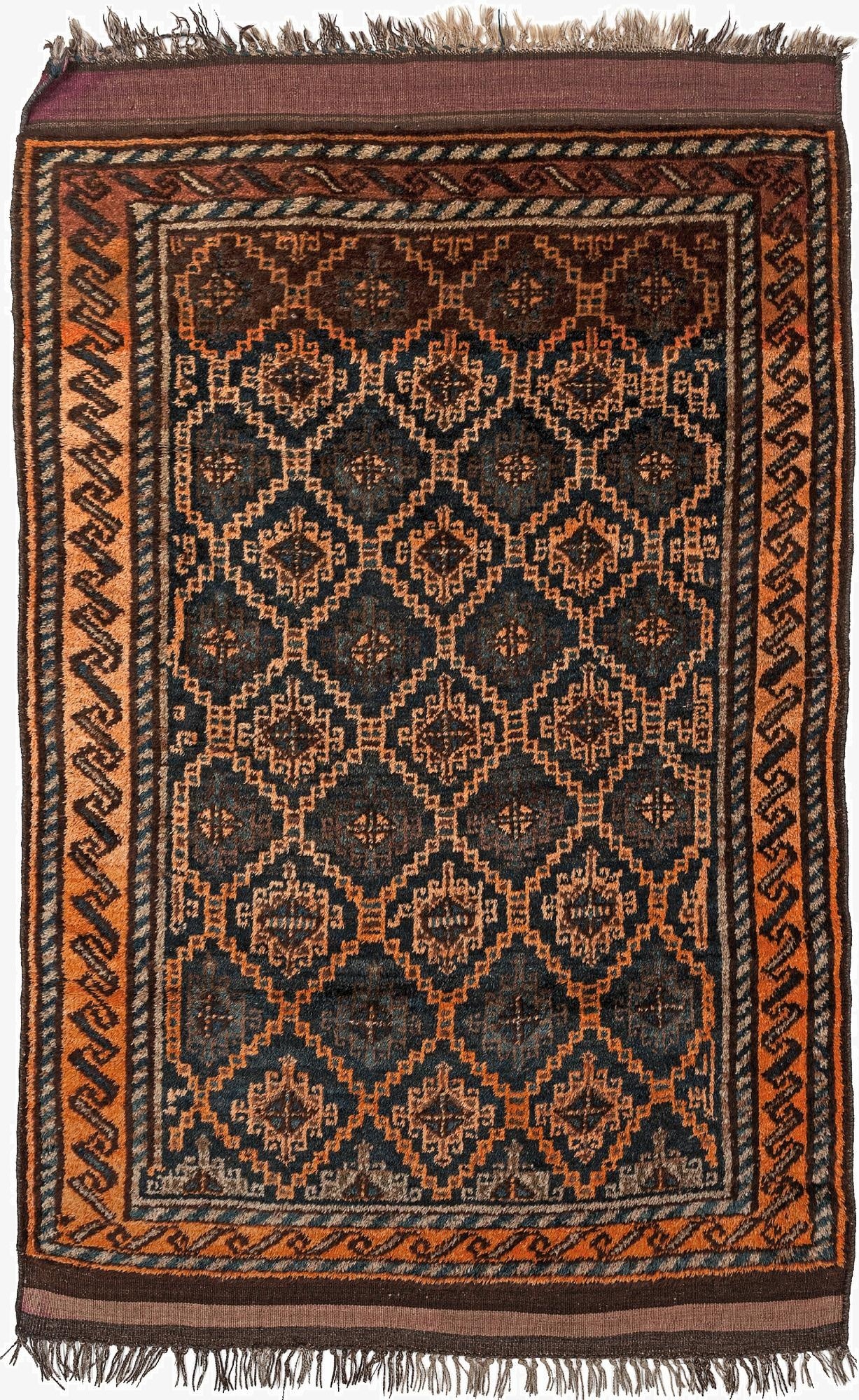  4' 2 x 6' 7  Hand Knotted Shiraz Persian Wool Rug