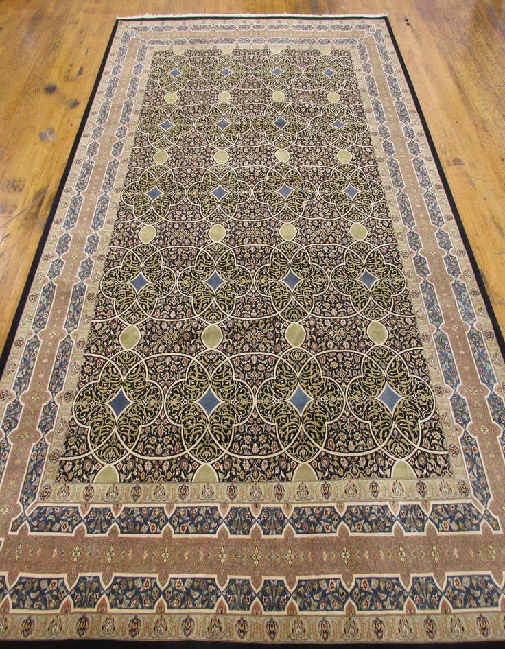 Detail image of  9' x 12' 1  Hand Knotted Tabriz Hadji Jalili Oriental Rug