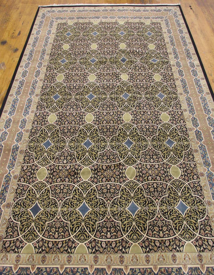 Detail image of  9' x 12' 1  Hand Knotted Tabriz Hadji Jalili Oriental Rug