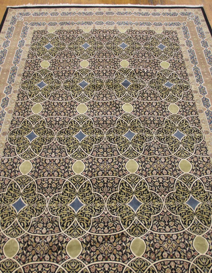 Detail image of  9' x 12' 1  Hand Knotted Tabriz Hadji Jalili Oriental Rug