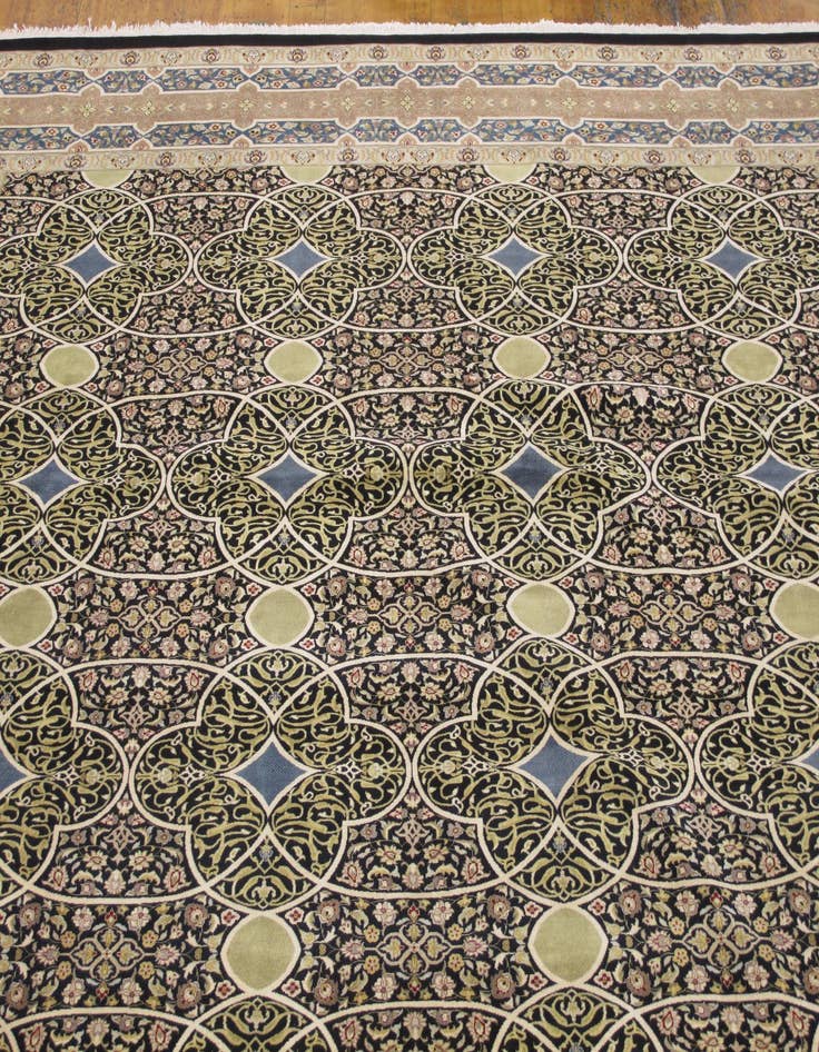 Detail image of  9' x 12' 1  Hand Knotted Tabriz Hadji Jalili Oriental Rug