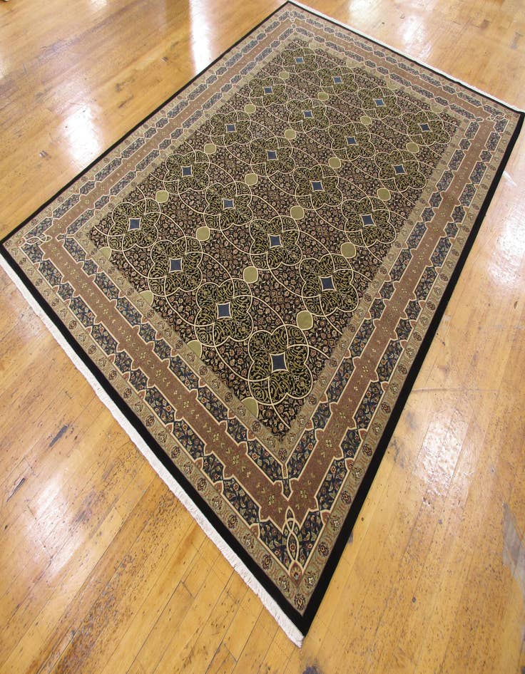 Detail image of  9' x 12' 1  Hand Knotted Tabriz Hadji Jalili Oriental Rug