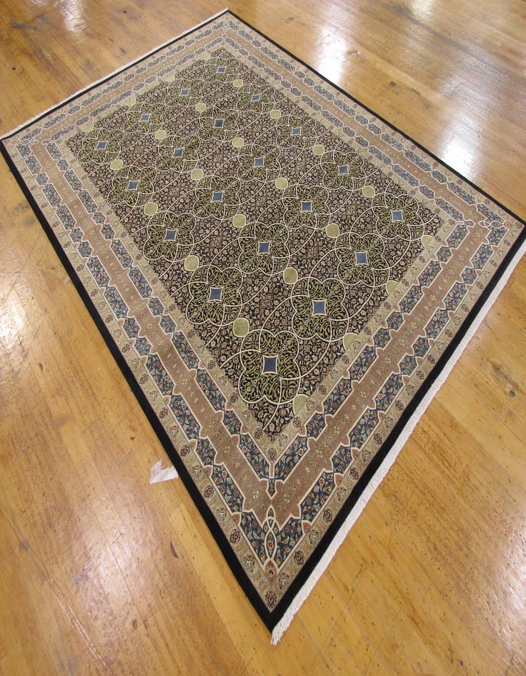 Detail image of  9' x 12' 1  Hand Knotted Tabriz Hadji Jalili Oriental Rug