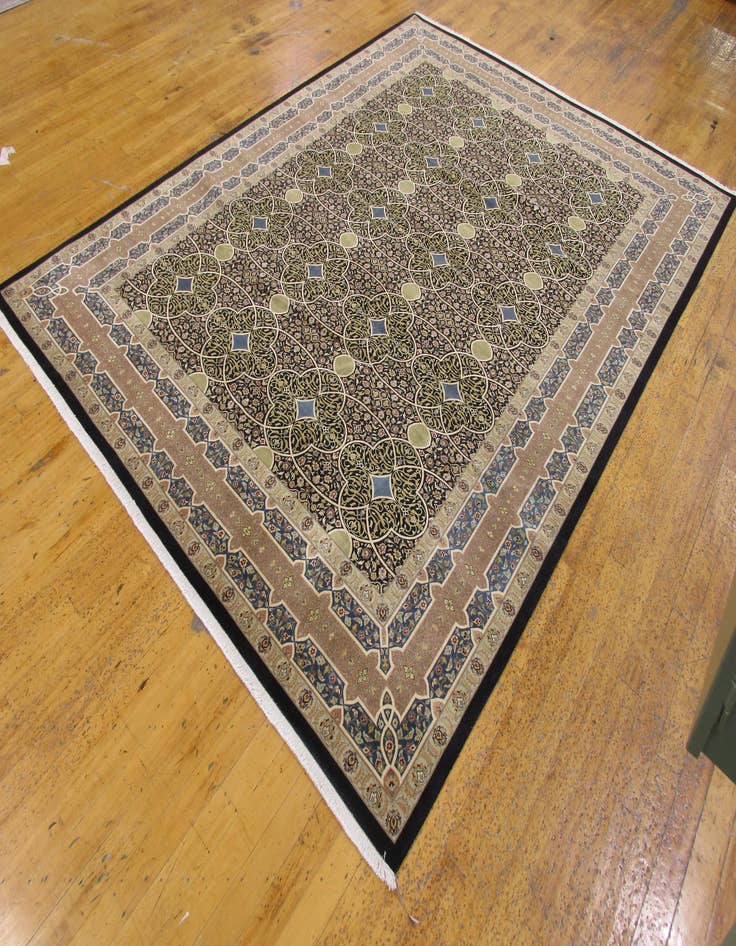 Detail image of  9' x 12' 1  Hand Knotted Tabriz Hadji Jalili Oriental Rug