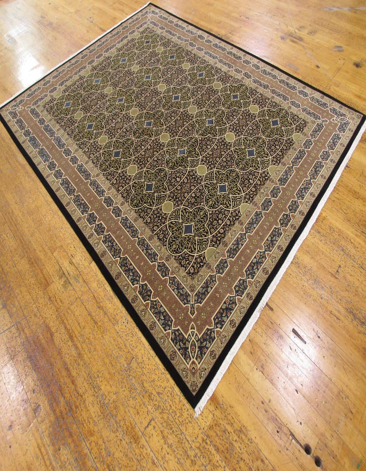 Detail image of  9' x 12' 1  Hand Knotted Tabriz Hadji Jalili Oriental Rug