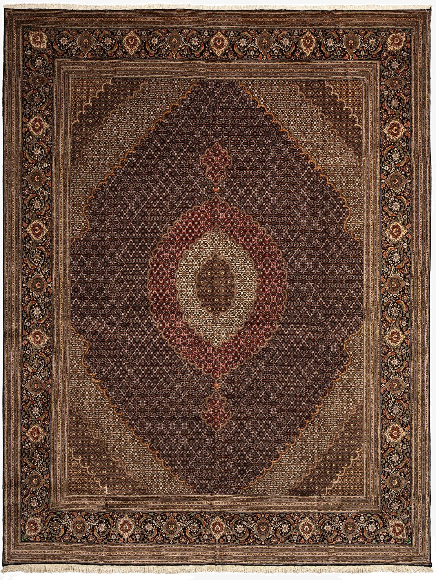  9' 10 x 12' 10 Tabriz Mahi Wool Rug