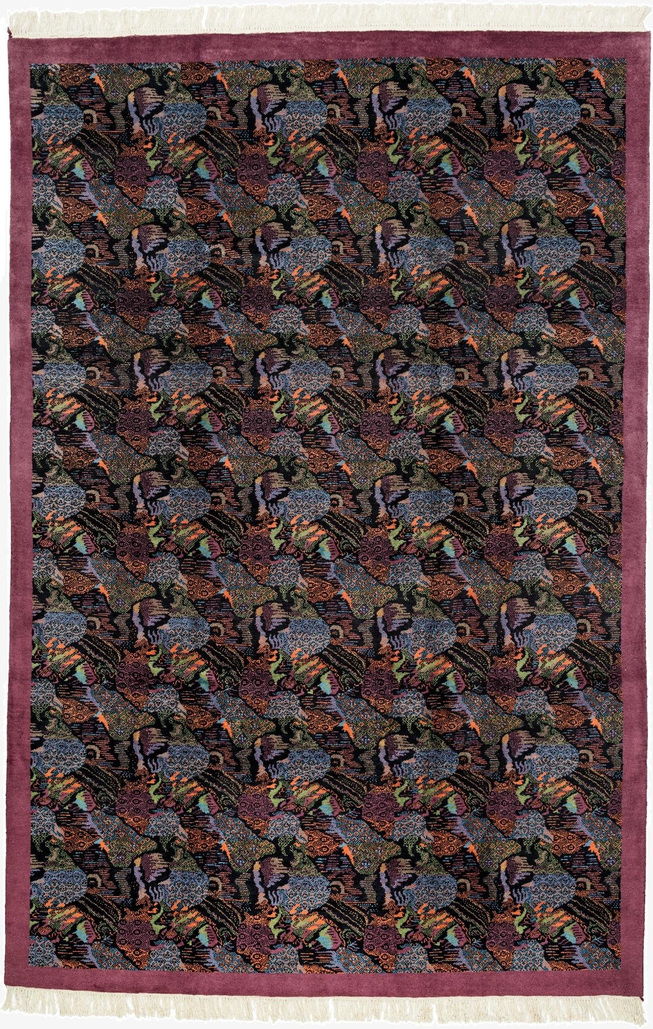  6' 2 x 9' 5  Hand Knotted Tibet Wool Rug