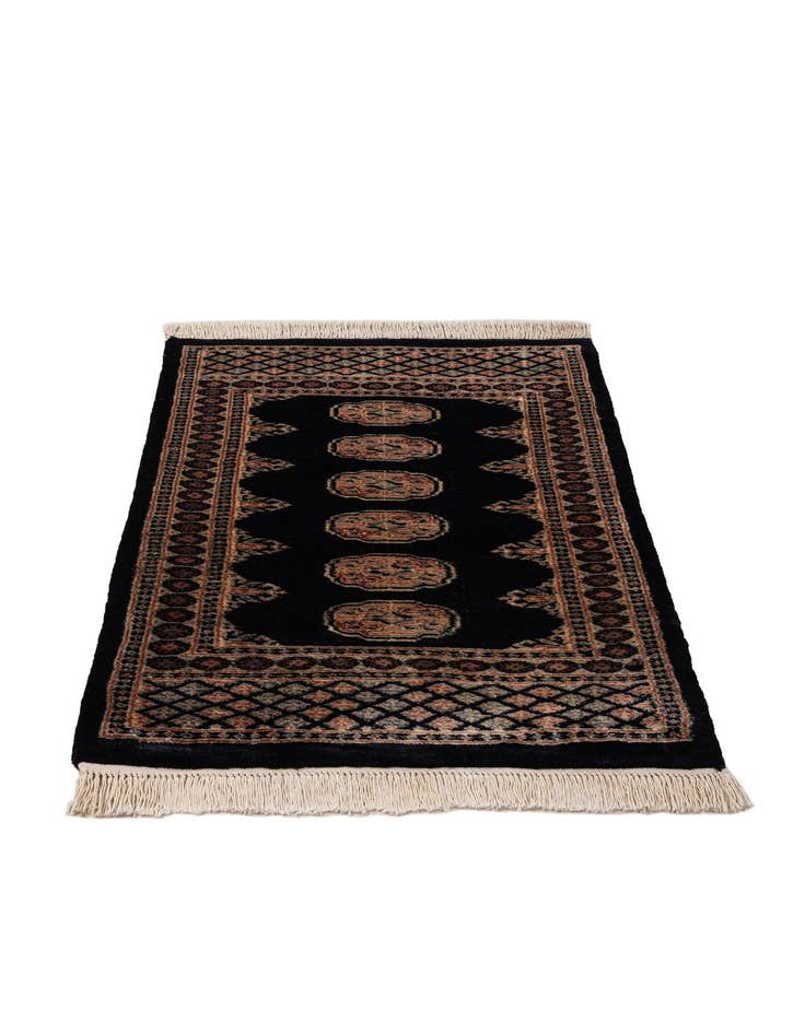 Detail image of  2' 8 x 4' 2  Hand Knotted Torkaman Persian Wool Rug