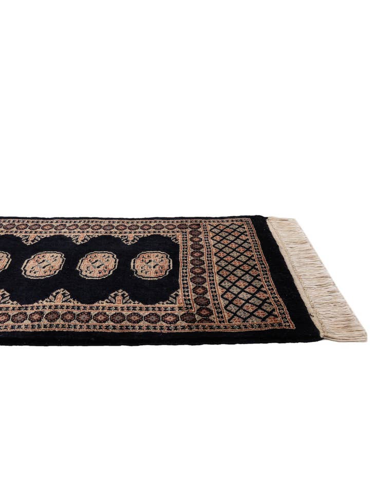 Detail image of  2' 8 x 4' 2  Hand Knotted Torkaman Persian Wool Rug