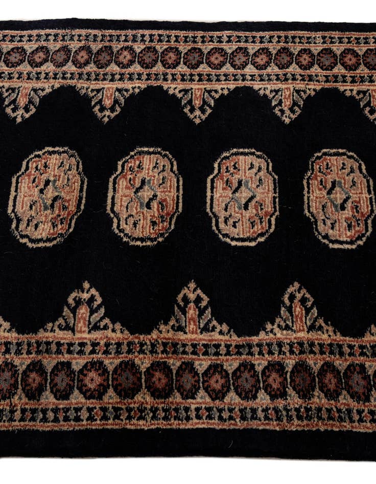 Detail image of  2' 8 x 4' 2  Hand Knotted Torkaman Persian Wool Rug