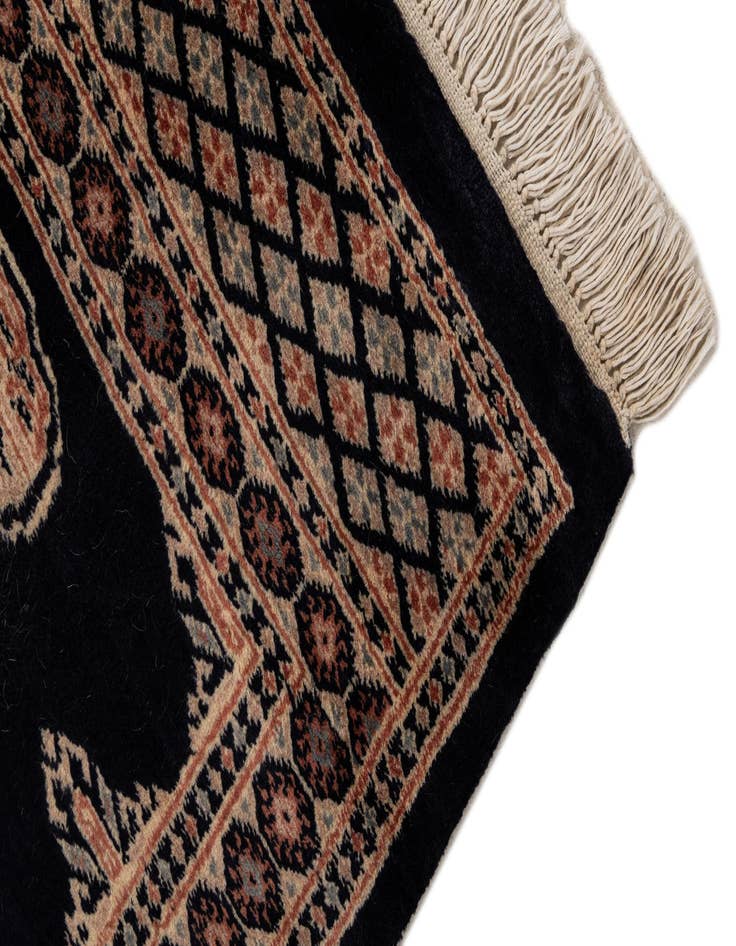 Detail image of  2' 8 x 4' 2  Hand Knotted Torkaman Persian Wool Rug