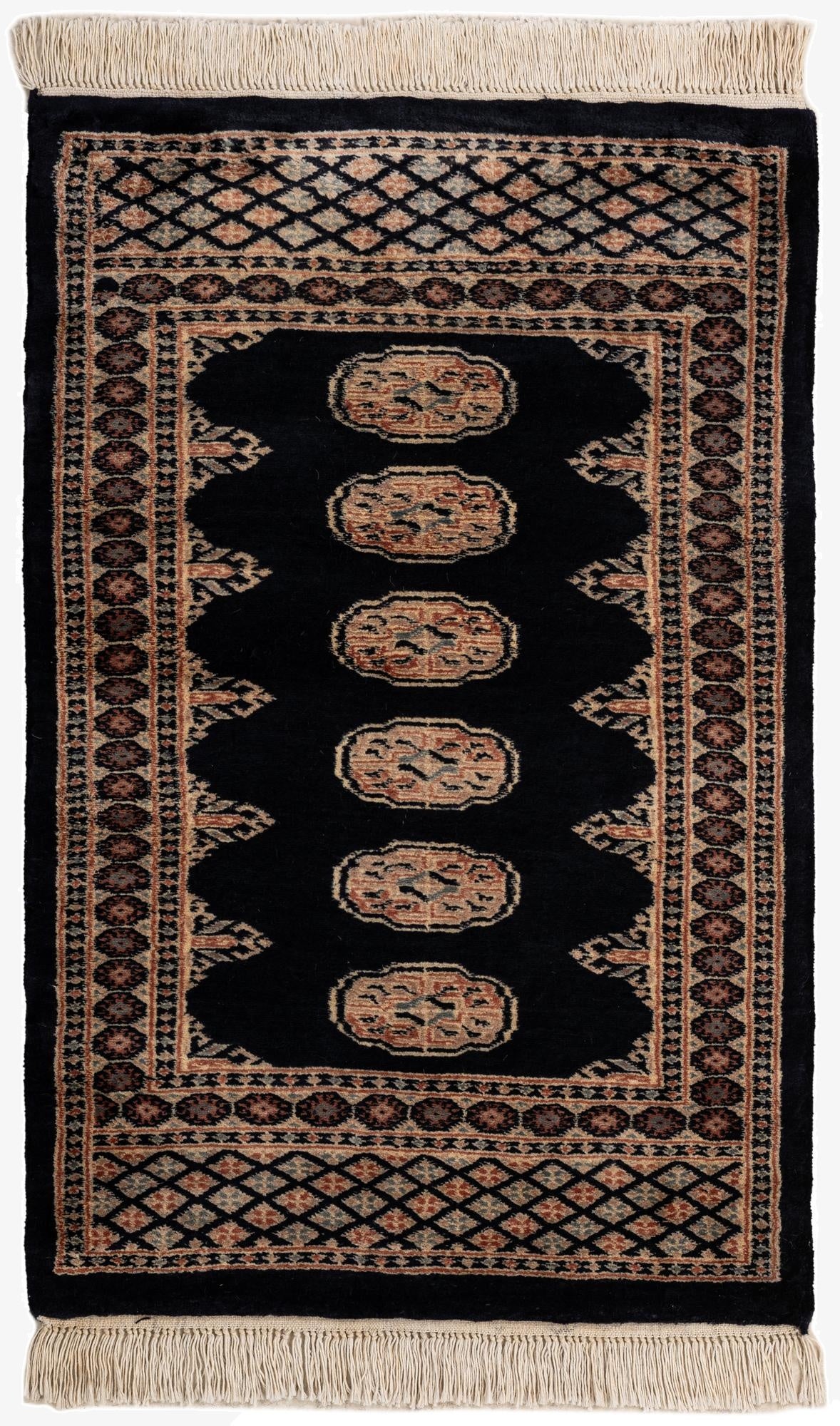  2' 8 x 4' 2  Hand Knotted Torkaman Persian Wool Rug