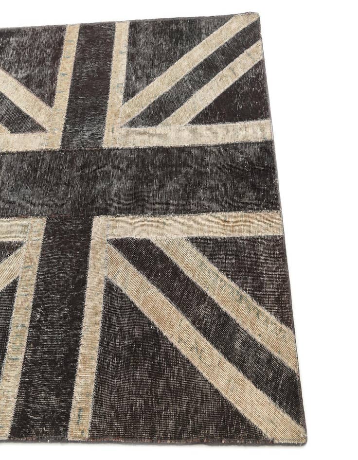 Detail image of  4' x 5' 10  Hand Knotted Ultra Vintage Persian Wool Rug