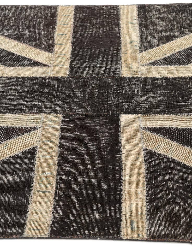 Detail image of  4' x 5' 10  Hand Knotted Ultra Vintage Persian Wool Rug