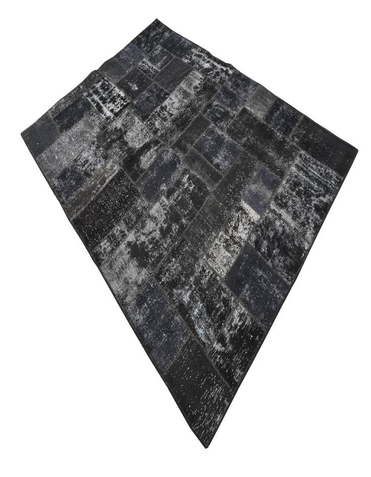 Detail image of  5' 8 x 8'  Hand Knotted Ultra Vintage Persian Wool Rug