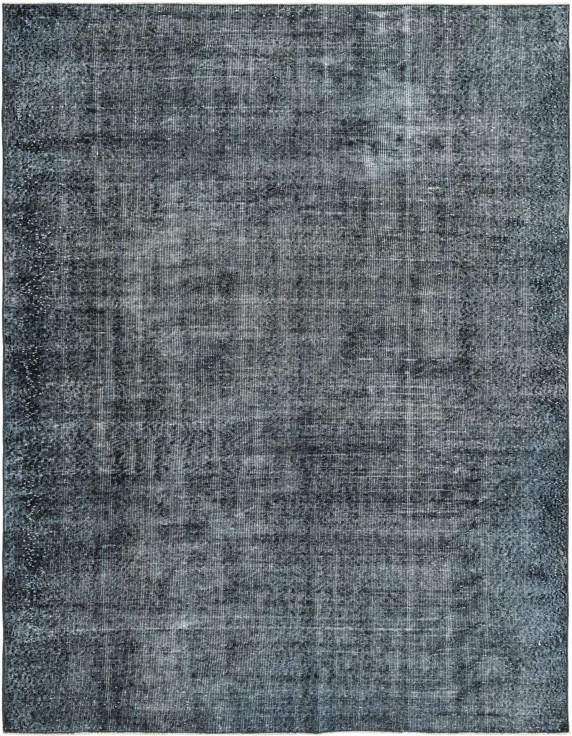 A 6x9 rectangular Ultra Vintage rug in black, featuring a distressed modern Persian pattern, ideal for a living room.
