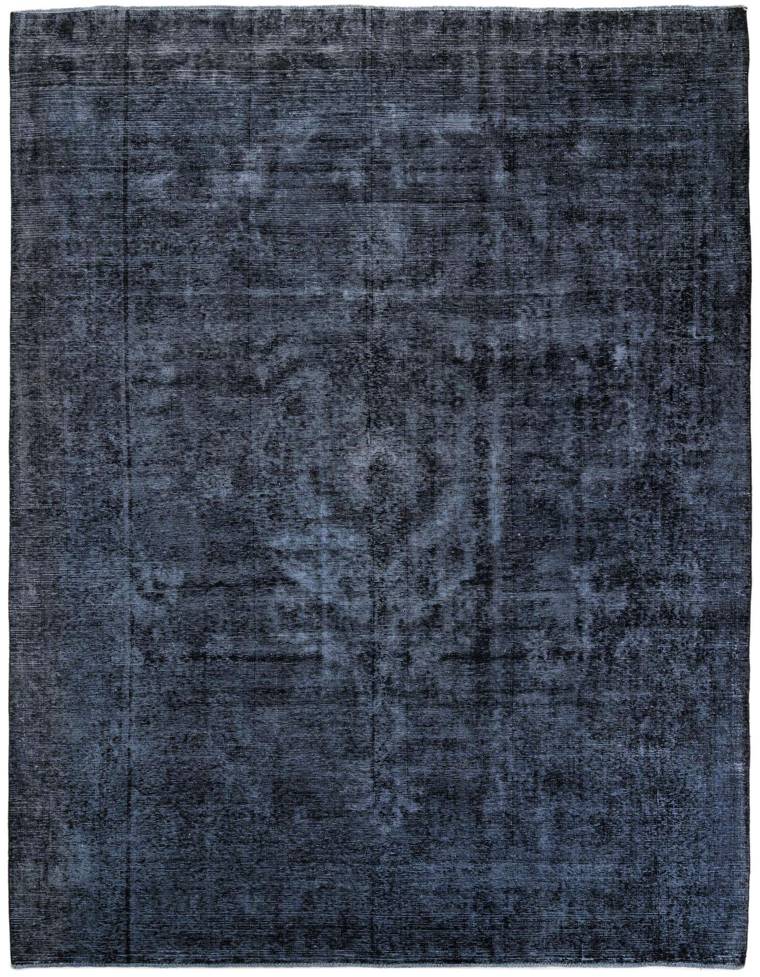 A large 9x12 rectangular Ultra Vintage rug in deep black with subtle faded Persian medallion patterns, suitable for a living room.