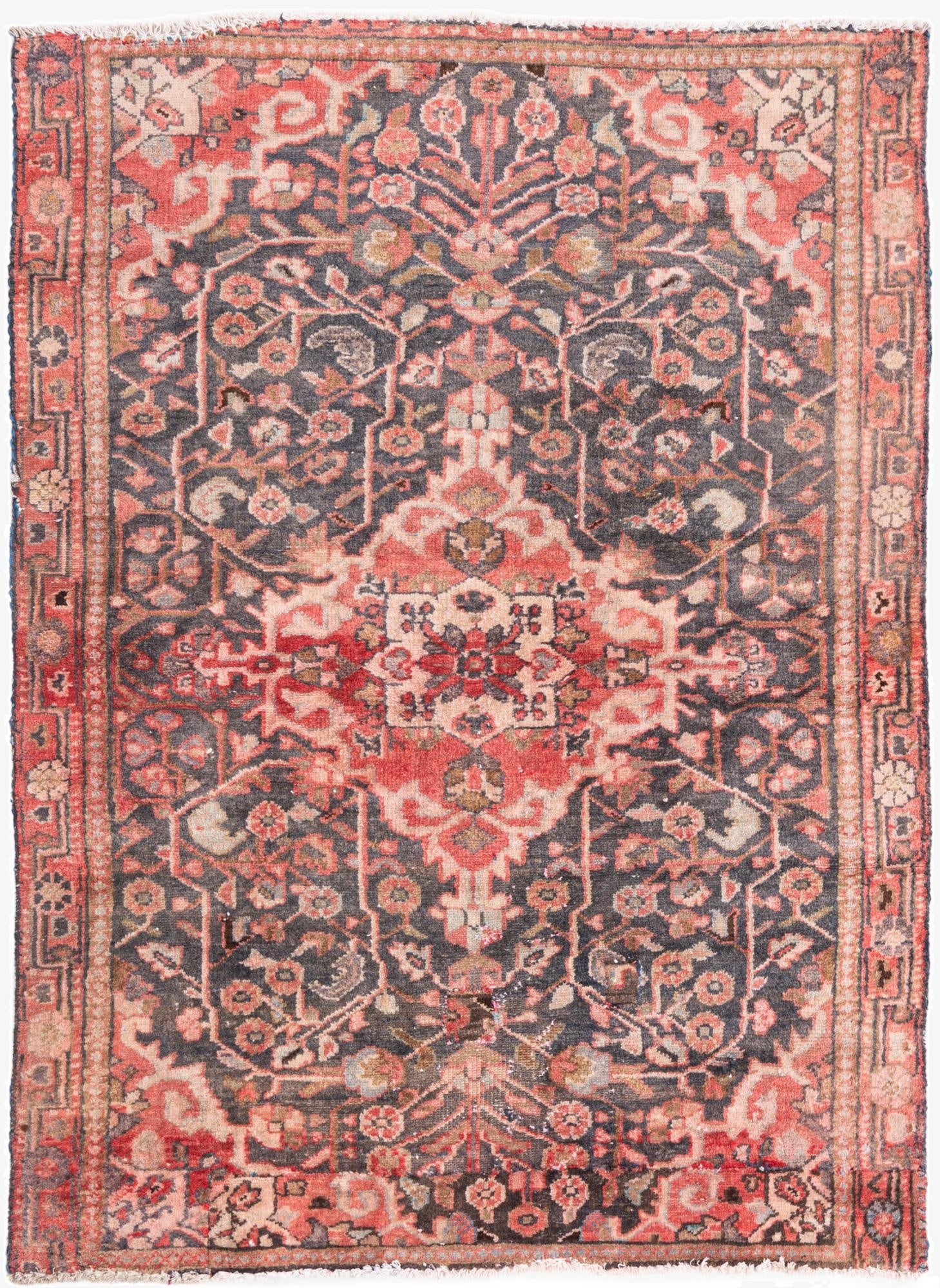  3' 7 x 5'  Hand Knotted Ultra Vintage Persian Wool Rug