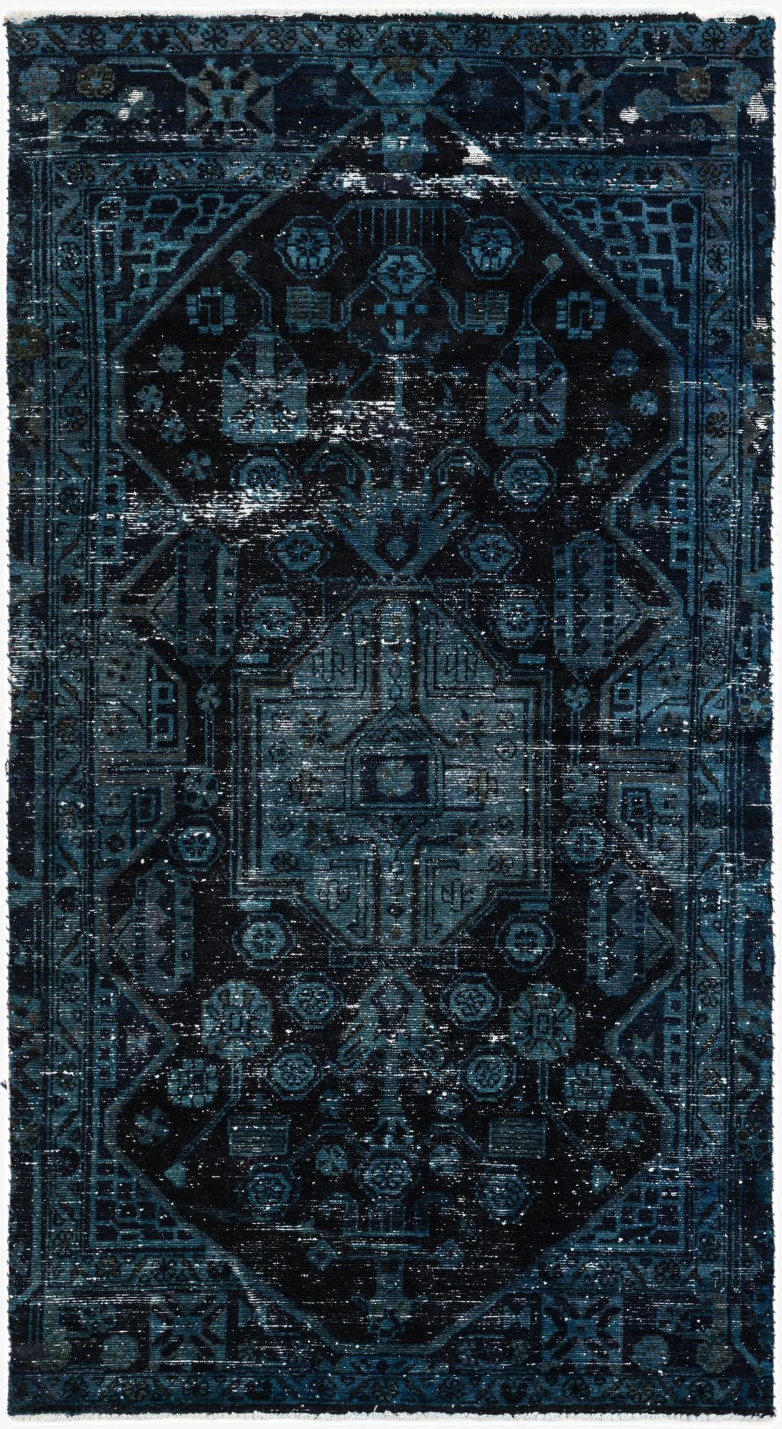  3' 8 x 6' 8  Hand Knotted Ultra Vintage Persian Wool Rug