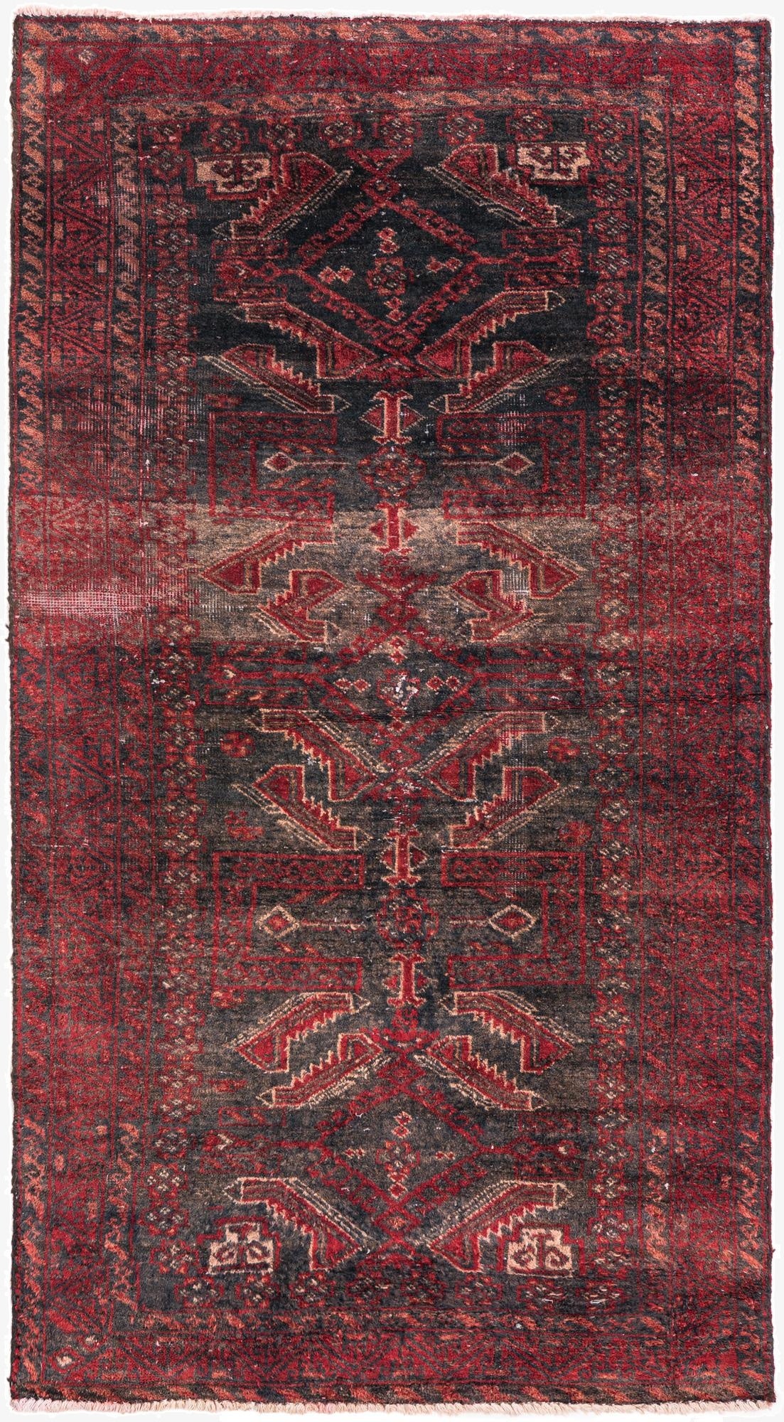  2' 9 x 5' 2  Hand Knotted Ultra Vintage Persian Wool Rug