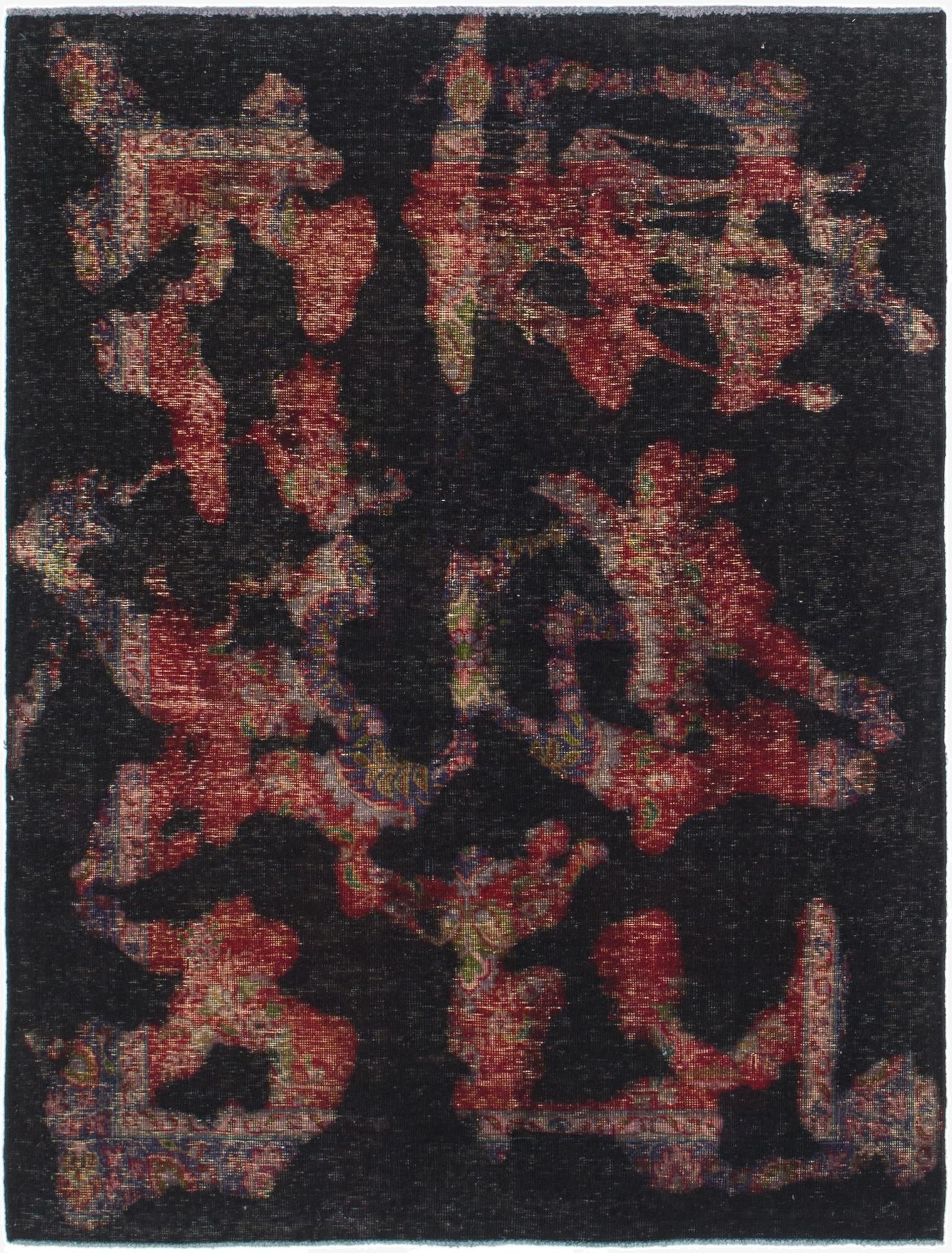  4' 8 x 6' 5  Hand Knotted Ultra Vintage Persian Wool Rug