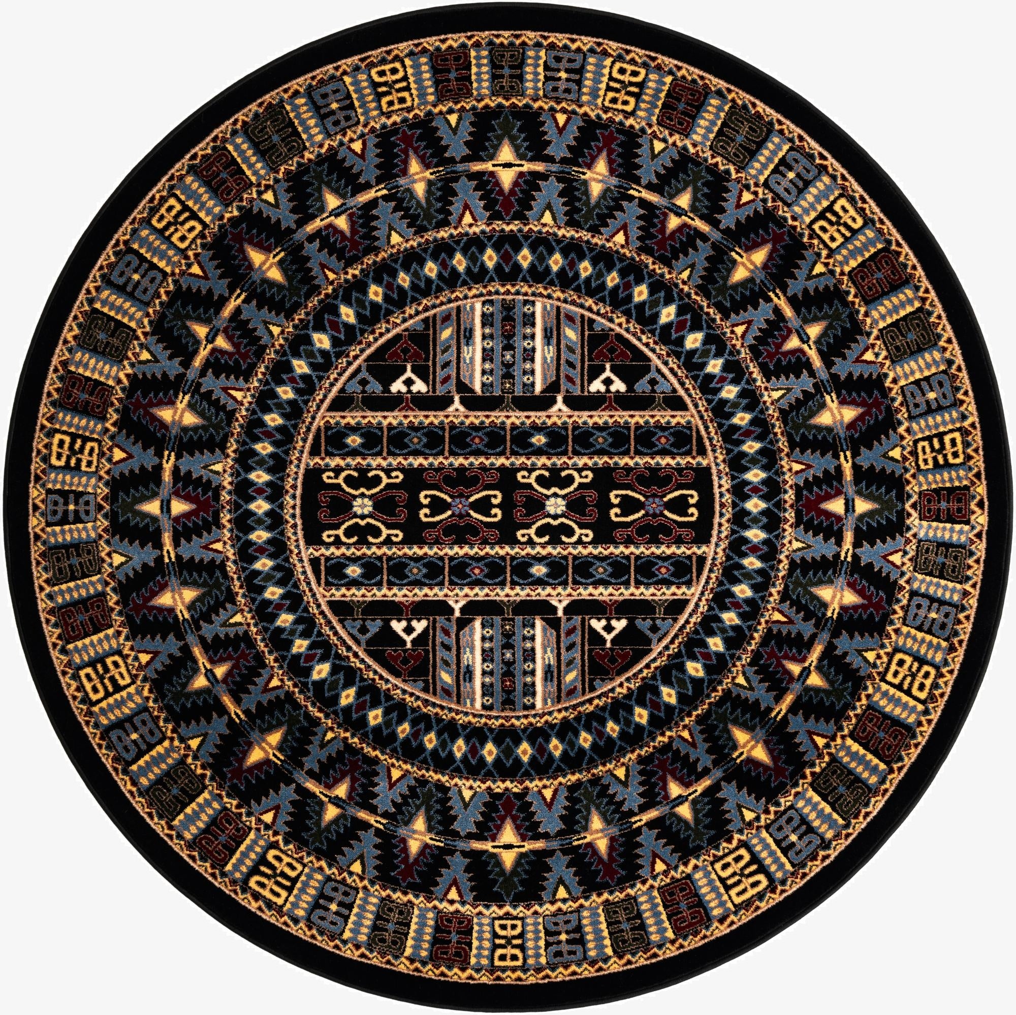  6' x 6' Bokhara Round Rug