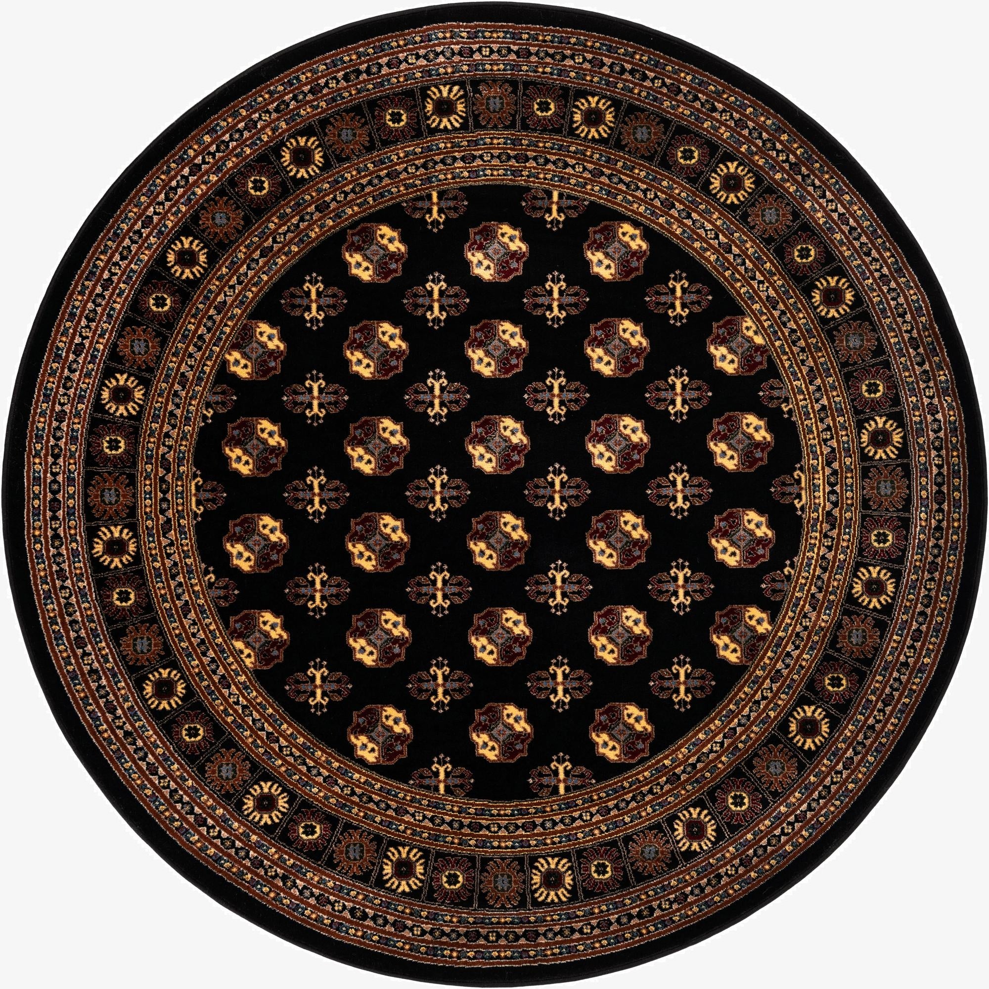  6' x 6' Bokhara Round Rug