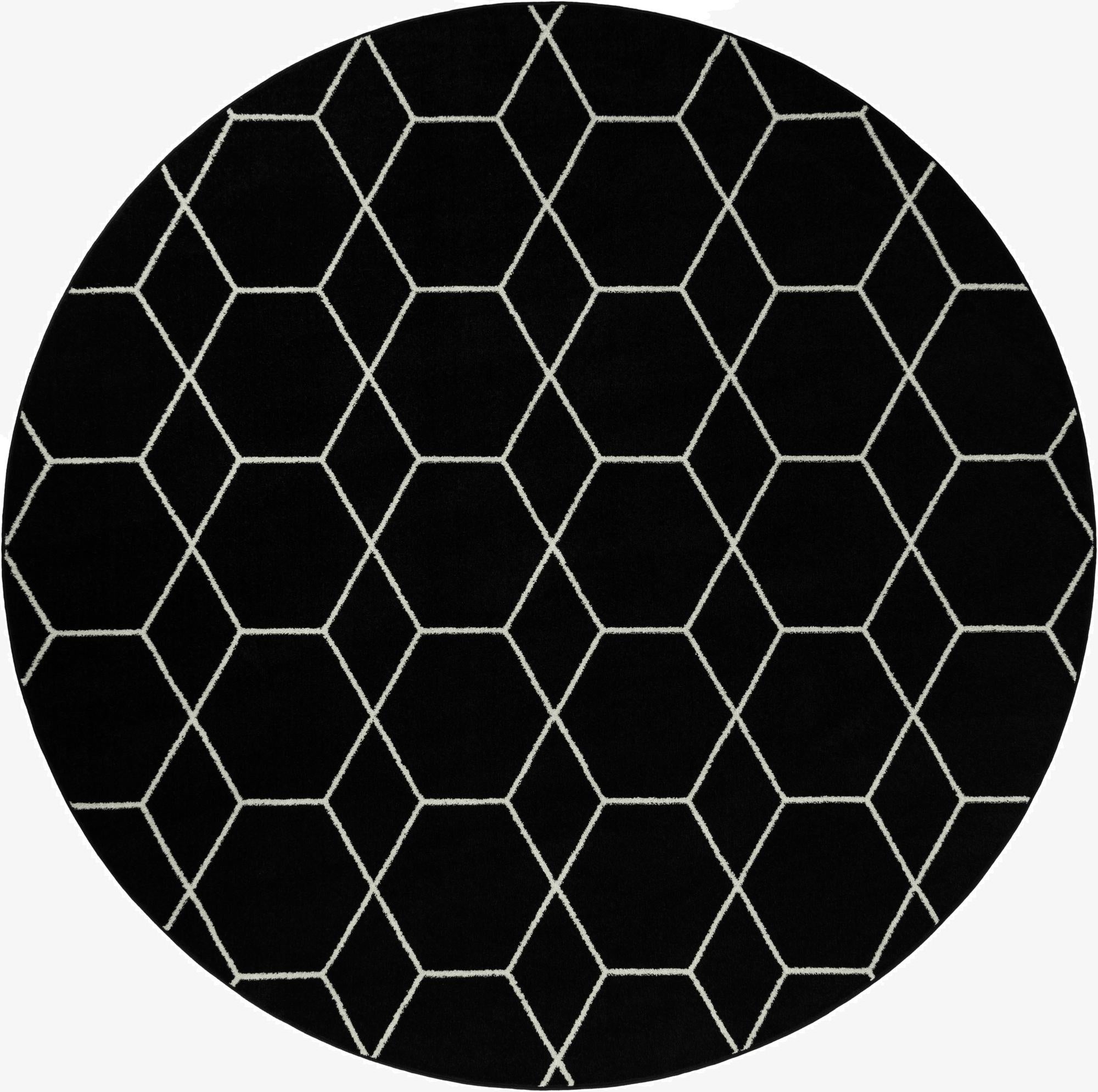  10' x 10' Lattice Frieze Round Rug