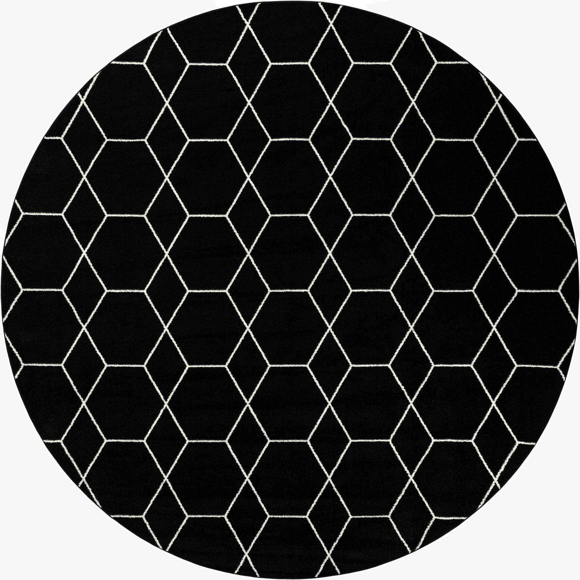  12' x 12' Lattice Frieze Round Rug