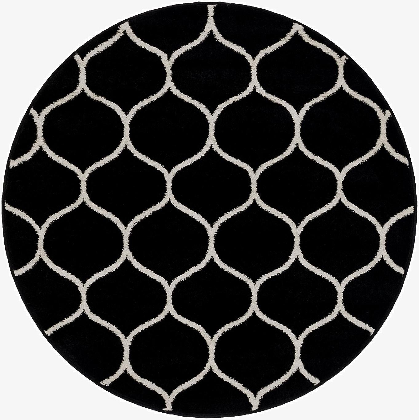 4' x 4' Lattice Frieze Round Rug