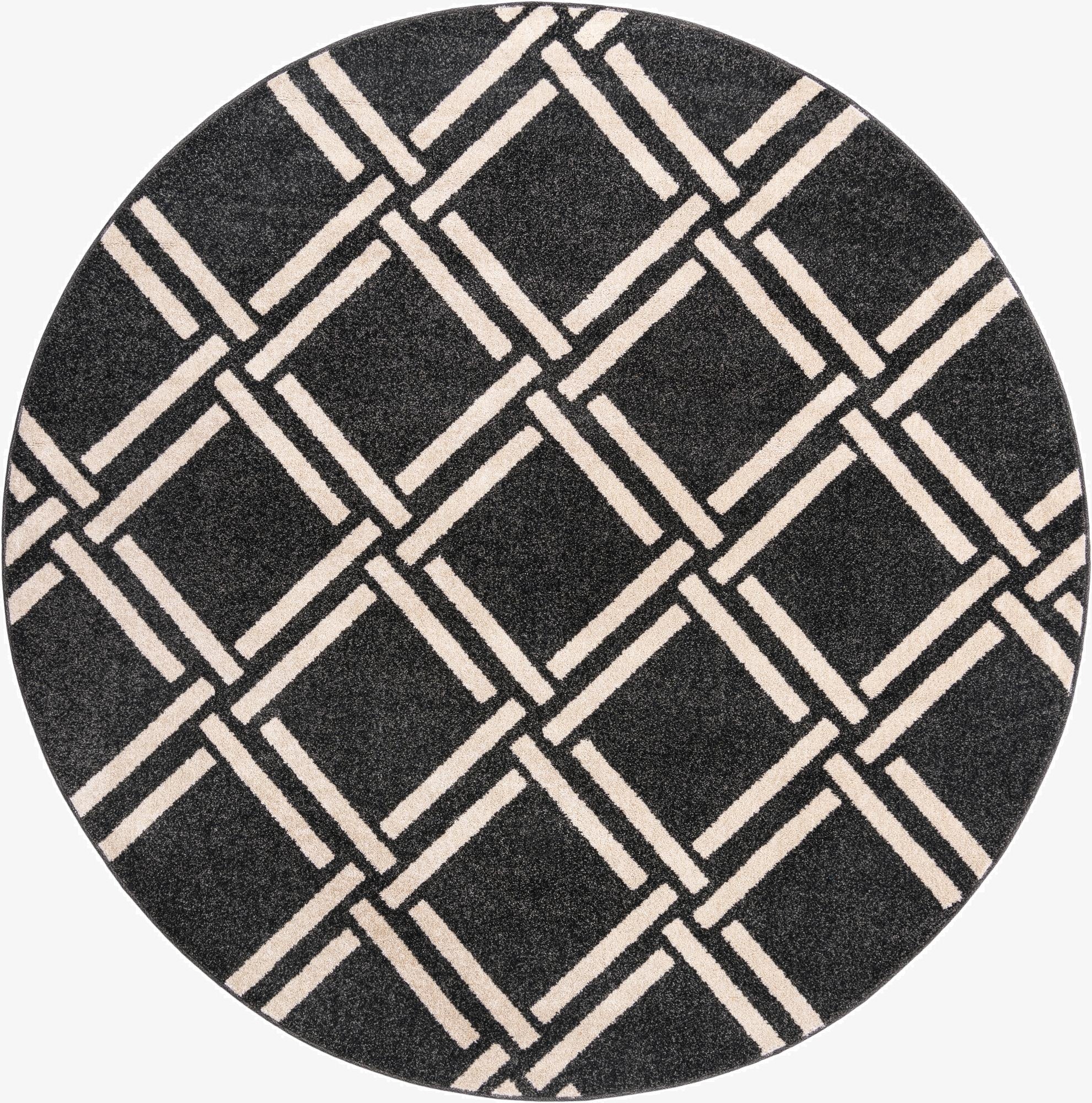  8' x 8' Lattice Round Rug